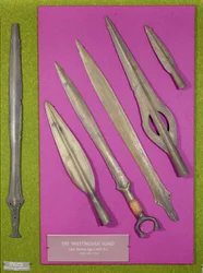 Spade e punte di lancia dal Tesoro di Whittingham, Tarda Età del Bronzo, c.600 a.C.