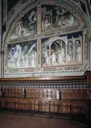 Veduta della Cappella Castellani (o del Sacramento) decorata con affreschi di Agnolo Gaddi