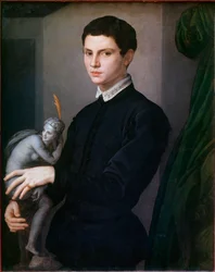 Ritratto di uno scultore. Dipinto di Angelo Bronzino (1503-1572)