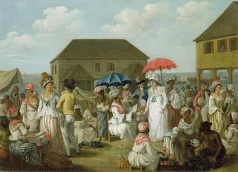 Mercato del lino, Dominica, c.1780