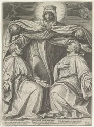 Maria protegge i membri di una confraternita
