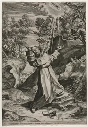 San Francesco riceve le stimmate, 1586
