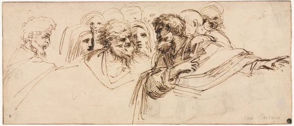Studio di teste (recto)