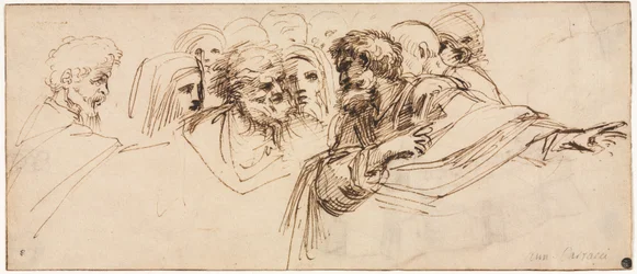Studio di teste (recto)