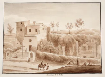 Eremo della Madonna della Stella, 1833 (acquaforte con lavaggio marrone)