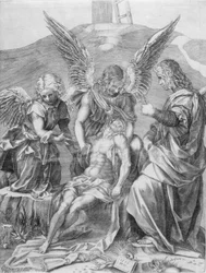 Il corpo di Cristo sostenuto da tre angeli, 1516
