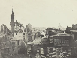 Vista generale presa a ovest, Il Cairo, 1849-51, stampato 1852