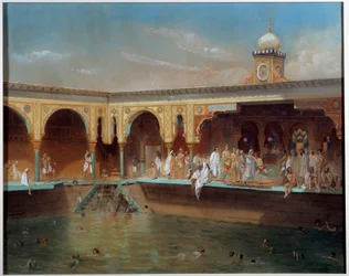 I bagni Deligny a Parigi nel 1842