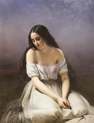 Una giovane donna inginocchiata, 1839