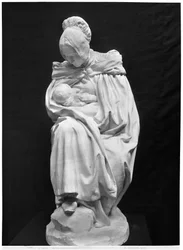 Donna di Boulonnaise che allatta il suo bambino (gesso)