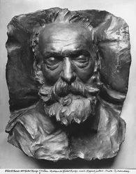 Maschera mortuaria di Victor Hugo, 1885 (bronzo)