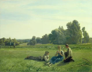 Fienaioli a riposo, 1890