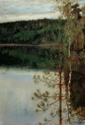 Vista su un lago