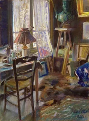 Lo studio del Conte Deheaulme de Vallombreuse, 36 Rue Jouffrey, Parigi 1888