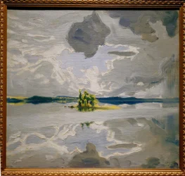 Nuvole sopra un lago