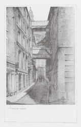 Corsie di Londra: Sermon Lane (litografia)