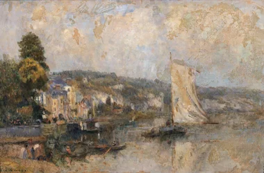 La Senna a La Bouille, vicino a Rouen, circa 1904