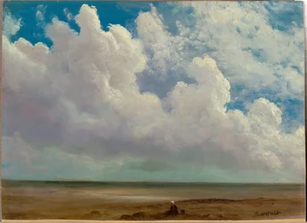 [Scena di spiaggia], 1871-73 circa (Olio su carta montato su tavola di fibra)