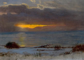 Alba sul lago Tahoe, California