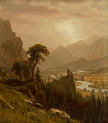 Tramonto in montagna