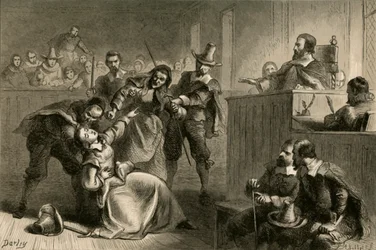 La moglie di Edmund Cheeseman davanti al governatore Berkeley, 1877
