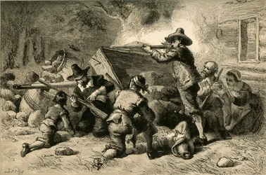 I virginiani si difendono dagli indiani, 1877