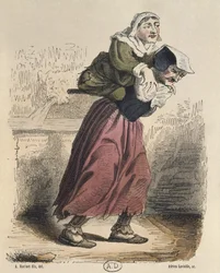Cour des miracles, dopo Jacques Callot (1592-1635) inciso da Adrien Lavieille (1818-62)