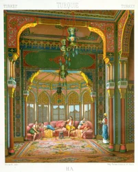 Harem in Turchia - in “Le costume historique” di Racinet