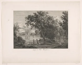 Veduta del lago presso Villa Borghese