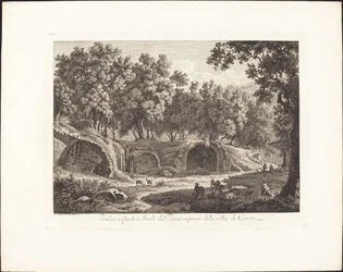 Ruderi esistenti a Tivoli del piano inferiore della villa di Cassio