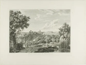 Vista del muro di cinta di Villa Borghese