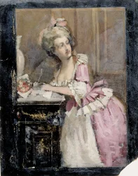 Dama che scrive, Studio II per la Dama rococò