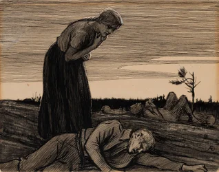 Sul campo di battaglia, dalla poesia La ragazza della capanna