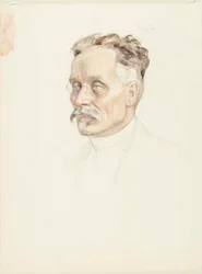 Studio di ritratto del professor J. W. Runeberg, volto