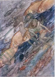 Verso il mare, verso il mare, da The Water Babies pub. da Humphrey Milford Oxford University Press, c.1930