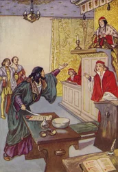 Shakespeare: Il Mercante di Venezia (litografia a colori)