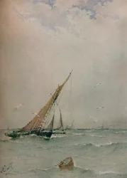 Harwich, pescherecci del Mare del Nord, c1900