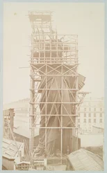 Assemblaggio della Statua della Libertà, Parigi, 1883