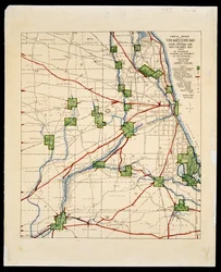 Mappa dei sentieri e villaggi degli indiani d