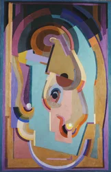 Composizione viola e verde; Composizione viola e verde