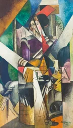Donna con animali (Madame Raymond Duchamp-Villon)
