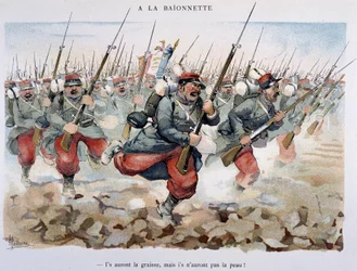 Alla baionetta - in "Album militaire" di Albert Guillaume (1873-1942), circa 1900