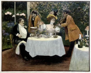 Ristorante, disegno di Guillaume