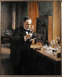 Louis Pasteur nel suo laboratorio