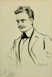 Ritratto del compositore Jean Sibelius