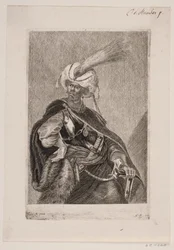 Un africano nero in armatura
