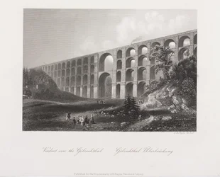Viadotto sul Golzschthal, Sassonia, c.1840