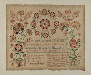 Certificato di nascita tedesco della Pennsylvania, c. 1940