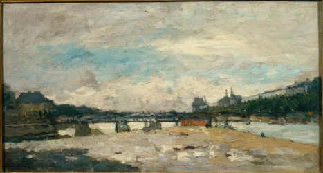 Bordo della Senna a Parigi, dopo il temporale