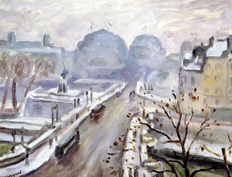 Francese: Pont Neuf sotto la neve